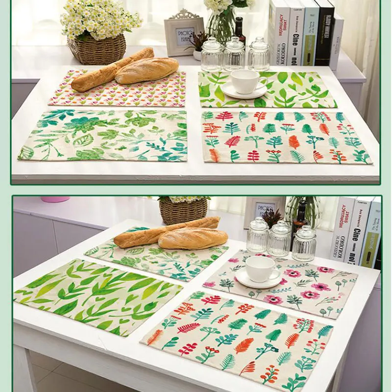 Cotton Linen Placemats Flowers And Butterflies Printed Heat-resistant Kitchen Accessories Western Restaurant Table Mats 42*32cm
Cotton Linen Placemats Flowers And Butterflies Printed Heat-resistant Kitchen Accessories Western Restaurant Table Mats 42*32cm