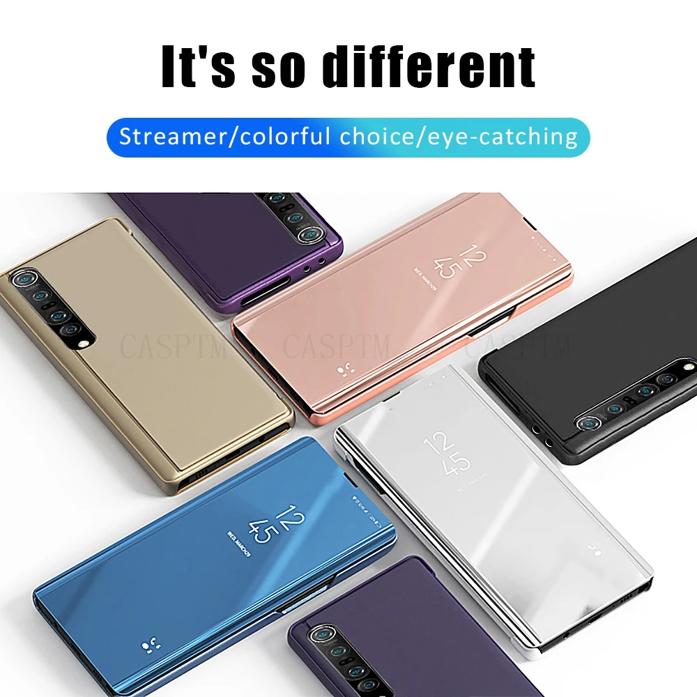 Зеркальный Чехол С Откидывающейся Крышкой для Xiaomi Redmi Mi10Lite Mi10pro Note10 Mi8 Крышка Redmi9