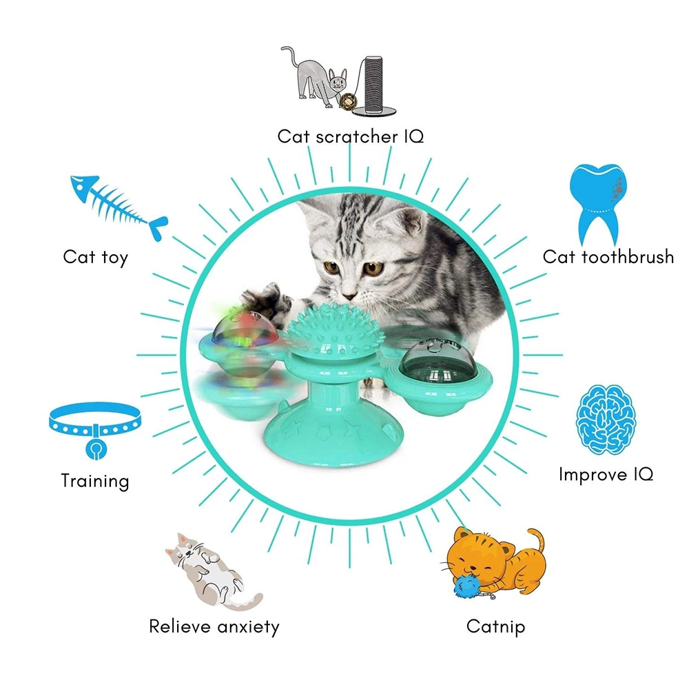 Cat Windmill Toy Rubbing Hair Device Glowing Rotating Scratching Spring Cat Toy Cat Turntable Toy
Cat Windmill Toy Rubbing Hair Device Glowing Rotating Scratching Spring Cat Toy Cat Turntable Toy
