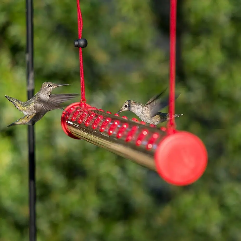 

2021 Anna's Best Hummingbird Feeder With Hole Birds Red Bird Feeder Dropshipping Tools Pipe 40cm Silver Feeding S2K2