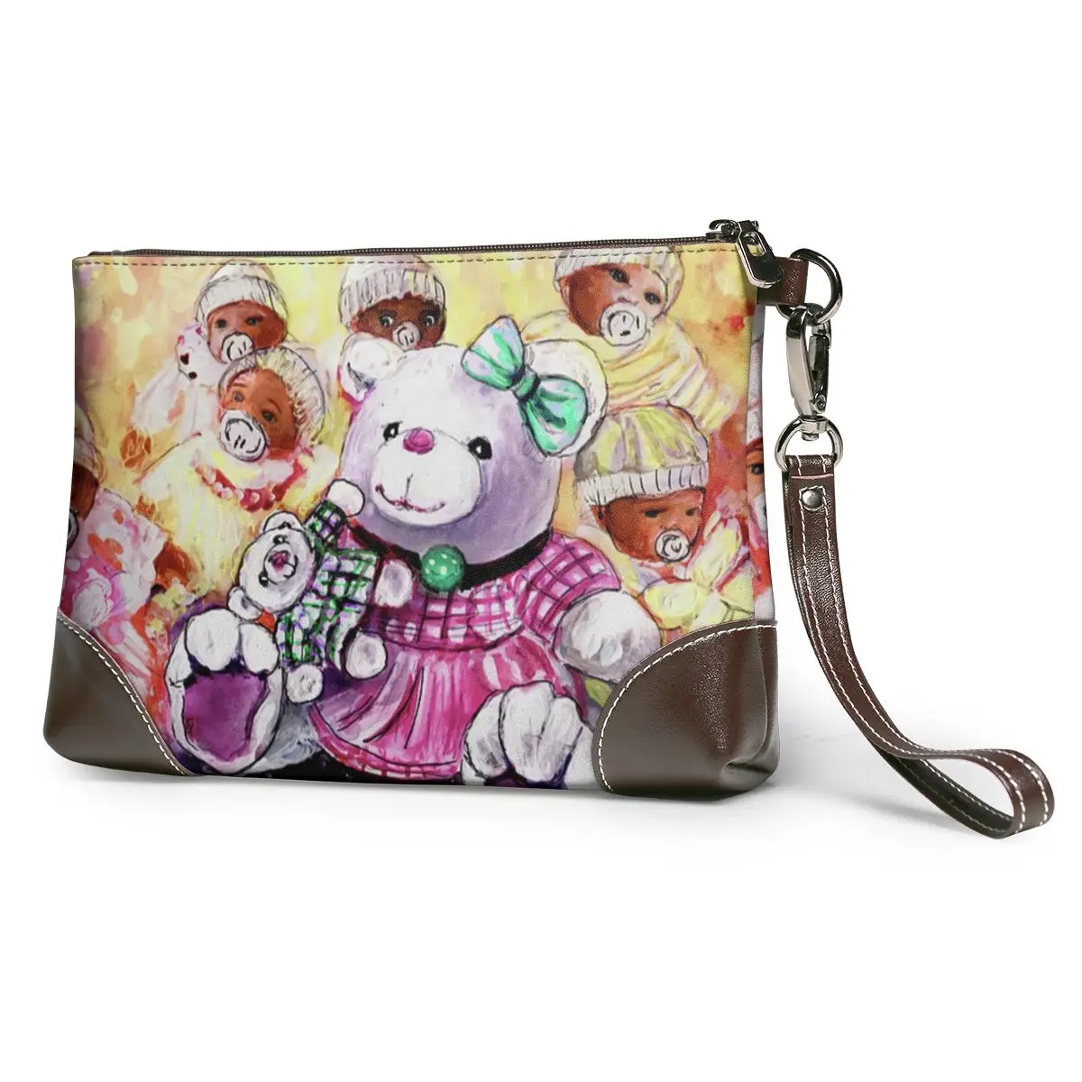 Teddy Bear Clutch Bag Design Soft Clutch Purse Genuine Leather Travel Wrist Wallet
Teddy Bear Clutch Bag Design Soft Clutch Purse Genuine Leather Travel Wrist Wallet