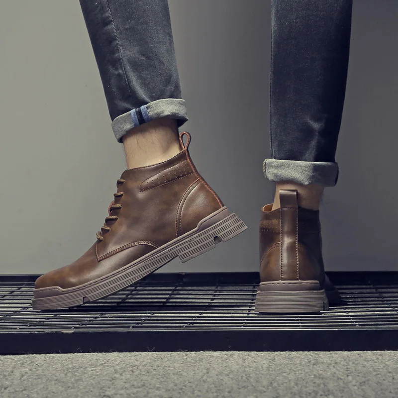 High Quality Genuine Leather Men Shoes Spring Winter Casual Ankle Boots Outdoor Work Snow Boots Lace-Up Classic Shoes
High Quality Genuine Leather Men Shoes Spring Winter Casual Ankle Boots Outdoor Work Snow Boots Lace-Up Classic Shoes