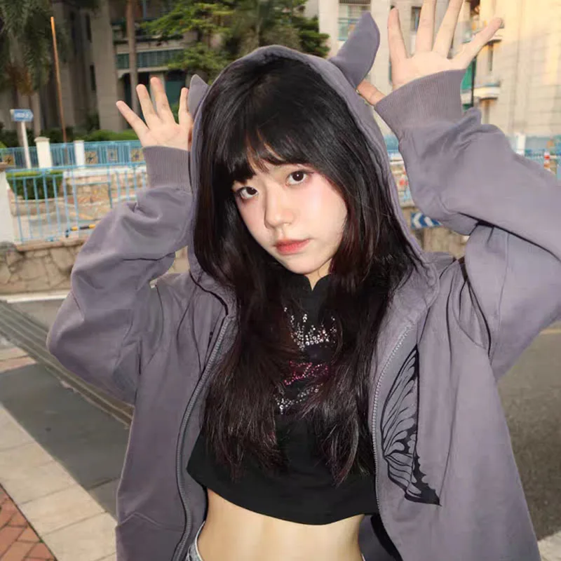 Oversized hoodie Goth hoodies grunge Brown y2k Coat kawaii clothes Sweatshirt 90s Streetwear harajuku clothes vintage jacket
Oversized hoodie Goth hoodies grunge Brown y2k Coat kawaii clothes Sweatshirt 90s Streetwear harajuku clothes vintage jacket