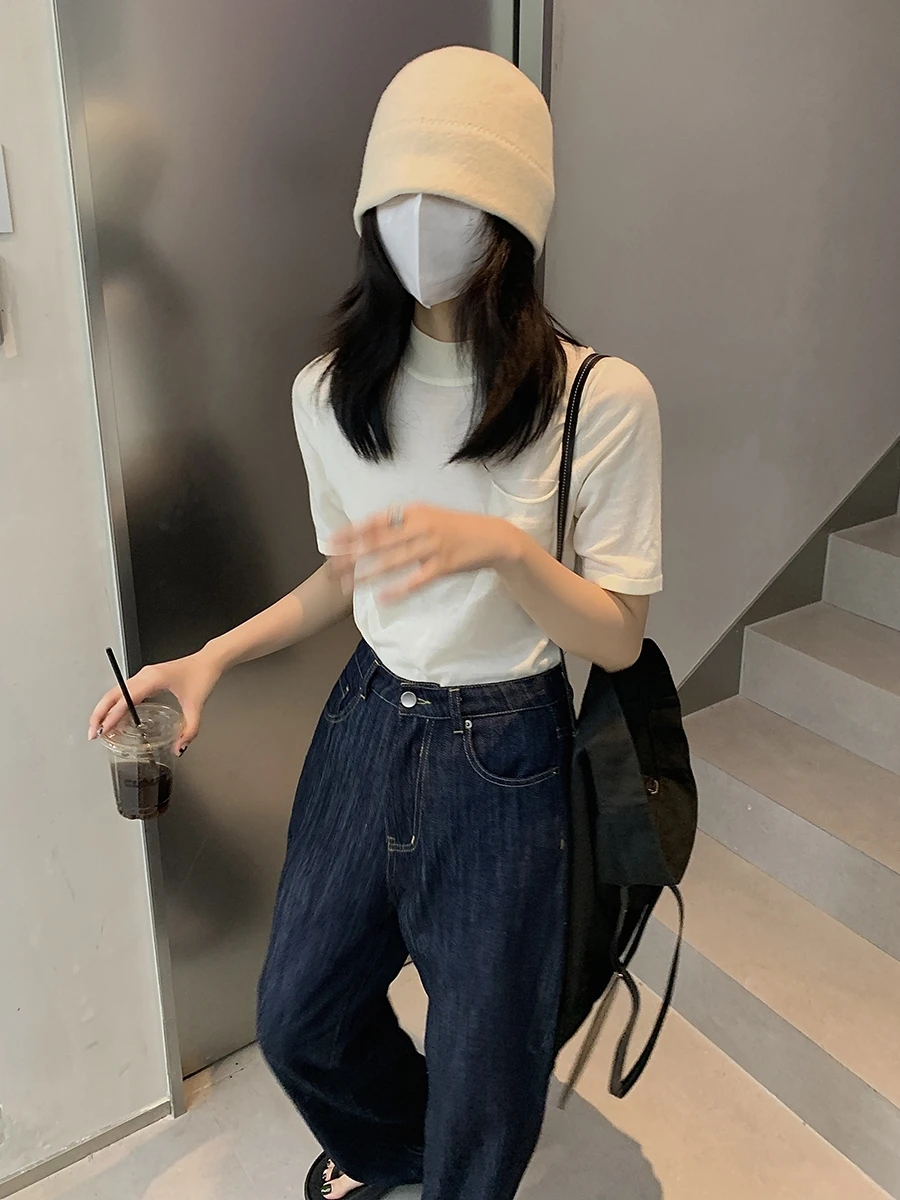 han Short-sleeved women's vest, short-sleeved, all-match inner wear, summer new t-shirt, slim tights, thin long-sleeved
han Short-sleeved women's vest, short-sleeved, all-match inner wear, summer new t-shirt, slim tights, thin long-sleeved