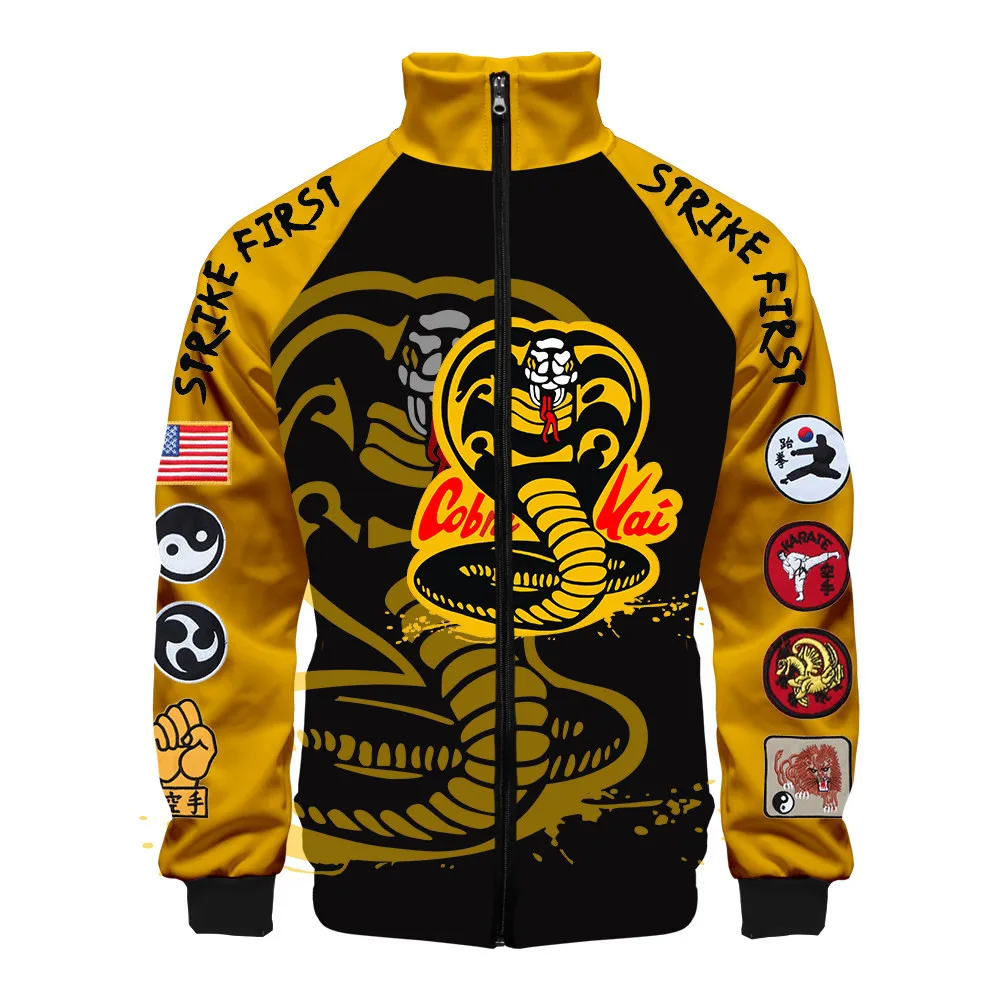 2020 Cobra Kai Zipper Jackets Cosplay Jaclkets New Fashion Highstreet Autumn And Spring Clothes Cobra Kai Jacket For Men
2020 Cobra Kai Zipper Jackets Cosplay Jaclkets New Fashion Highstreet Autumn And Spring Clothes Cobra Kai Jacket For Men