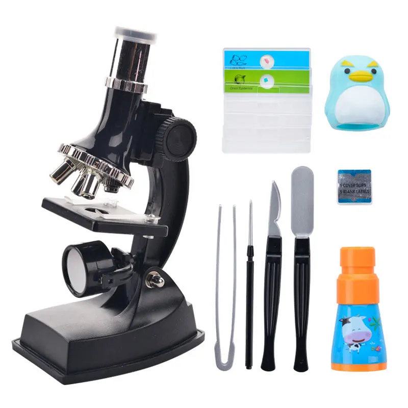 

Монокулярный микроскоп с подсветкой для детей, биология, научный микроскоп игрушки для экспериментов, обучающий Биологический микроскоп д...