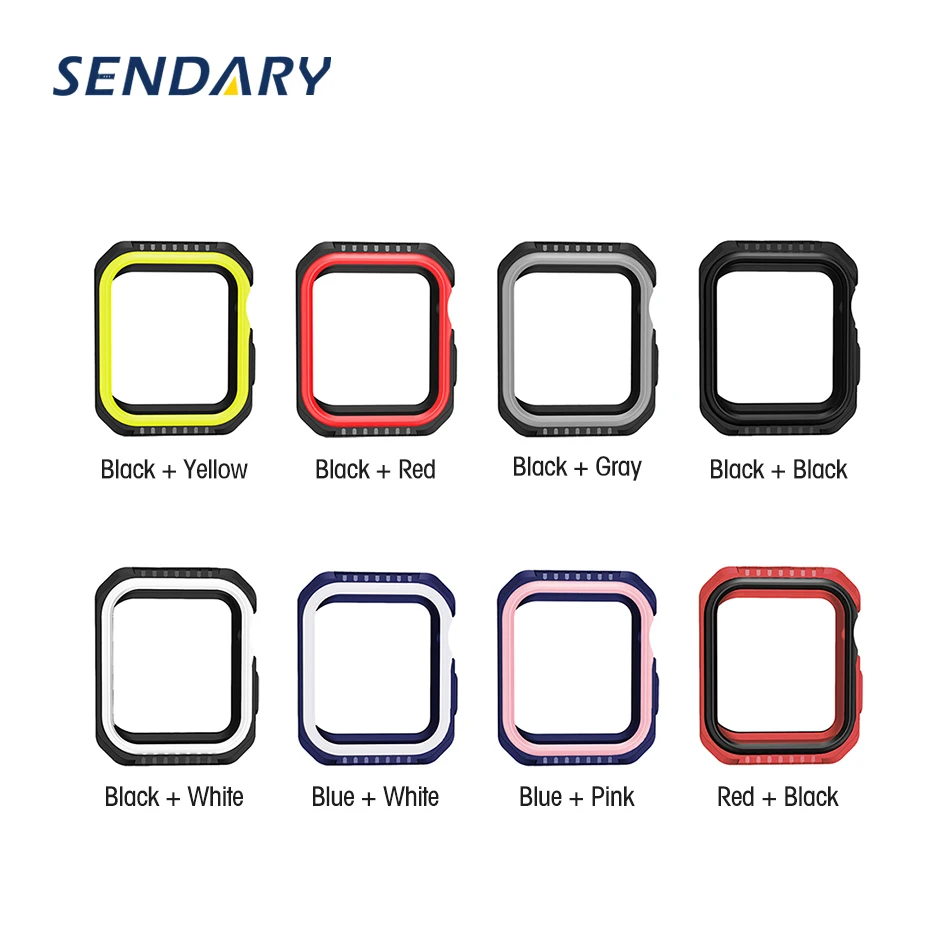 Sport Silicone+Hard Armor Watch Case for Apple Watch SE 4/5/6 40MM 44MM Protective Bumper Cover Frame for iWatch 1/2/3 38MM 42MM
Sport Silicone+Hard Armor Watch Case for Apple Watch SE 4/5/6 40MM 44MM Protective Bumper Cover Frame for iWatch 1/2/3 38MM 42MM