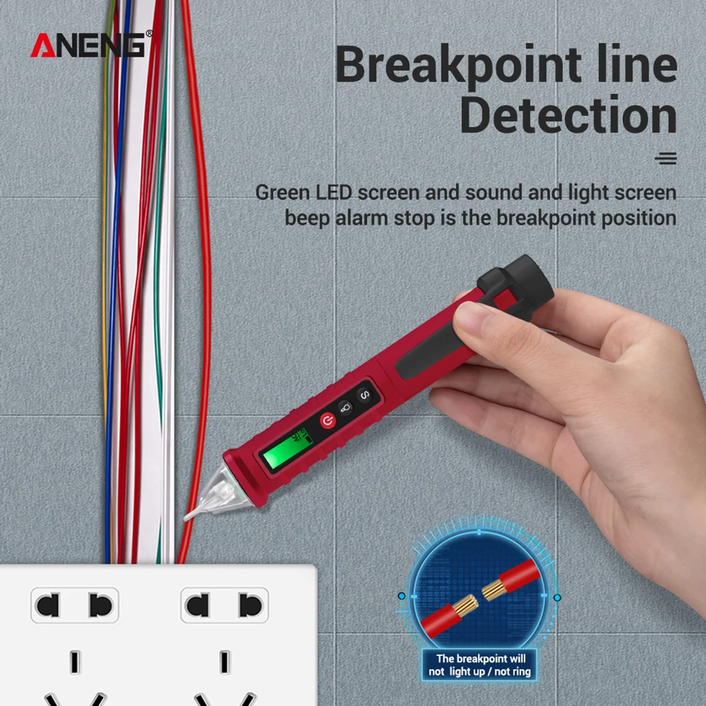 Бесконтактный Тестер Напряжения ANENG 12-1000 В, детектор напряжения переменного/постоянного тока, ручка, тестер напряжения цепи, электрический ...
Бесконтактный Тестер Напряжения ANENG 12-1000 В, детектор напряжения переменного/постоянного тока, ручка, тестер напряжения цепи, электрический ...