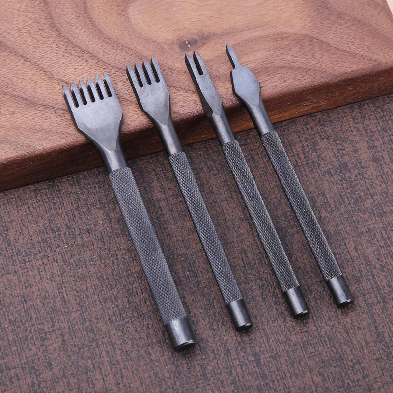 LMDZ Leather Craft Tools Kit Black Steel Chisel 3/4mm Prong Lacing Stitching Punch 1/2/4/6 Hole Punch Tool Hand Sewing Needle
LMDZ Leather Craft Tools Kit Black Steel Chisel 3/4mm Prong Lacing Stitching Punch 1/2/4/6 Hole Punch Tool Hand Sewing Needle