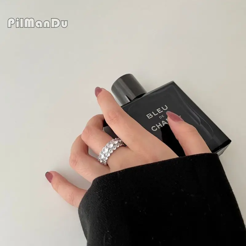 PilManDu 925 Sterling Silver Zircon Rings For Women Luxury Bold Double Layer Wedding Rings Girl christmas Gift Party Jewelry
PilManDu 925 Sterling Silver Zircon Rings For Women Luxury Bold Double Layer Wedding Rings Girl christmas Gift Party Jewelry