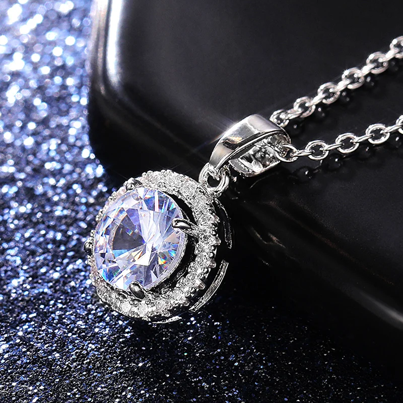 JK Classic Design Women Wedding Necklace 8MM Round Cubic Zirconia Pendant Dazzling Versatile Necklace Timeless Style Jewelry
JK Classic Design Women Wedding Necklace 8MM Round Cubic Zirconia Pendant Dazzling Versatile Necklace Timeless Style Jewelry