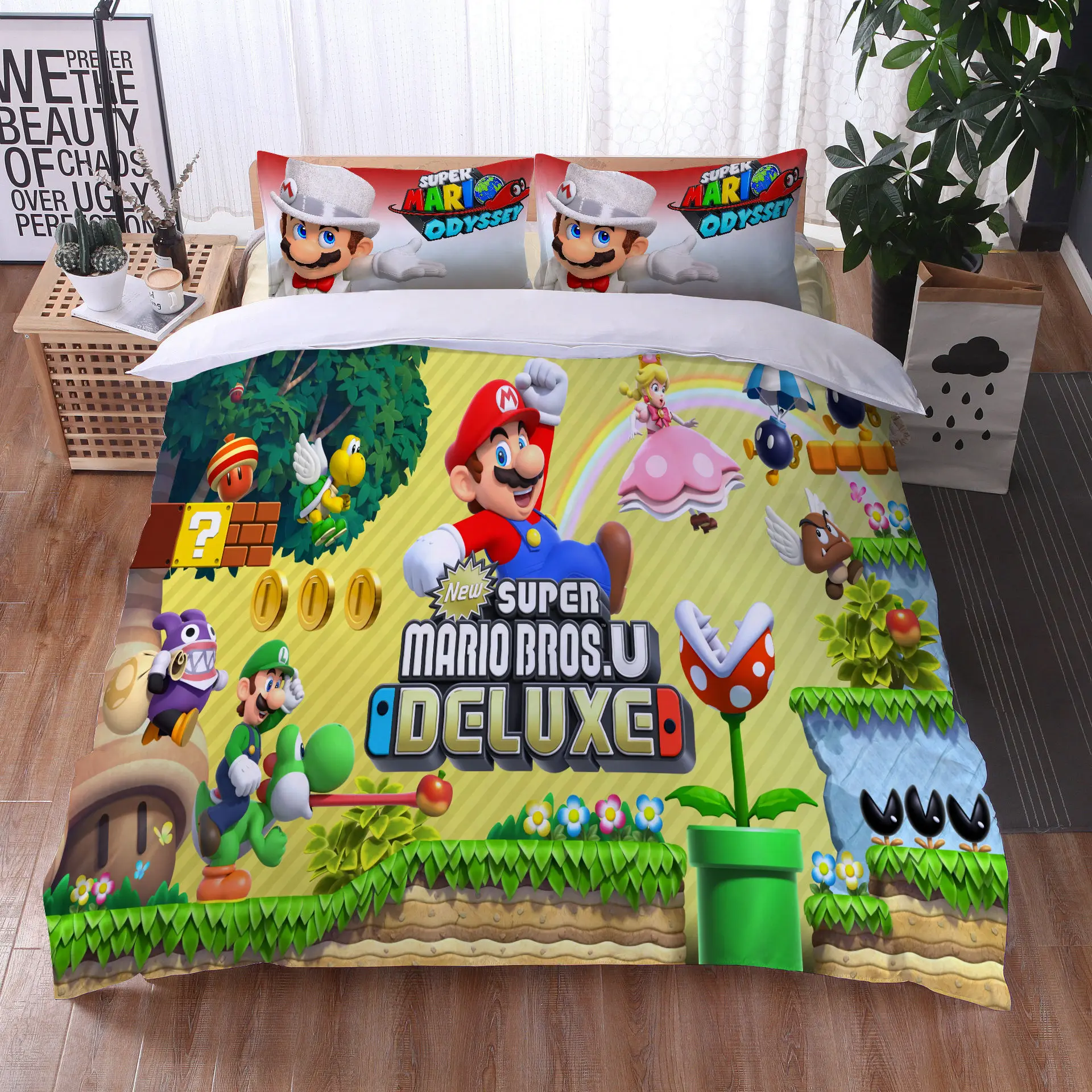 Super Mario Cartoon Cartoon Sheet Three-piece Set 3D Printing Mario Luigi Quilt Cover Pillowcase Bedding Christmas Gift
Super Mario Cartoon Cartoon Sheet Three-piece Set 3D Printing Mario Luigi Quilt Cover Pillowcase Bedding Christmas Gift