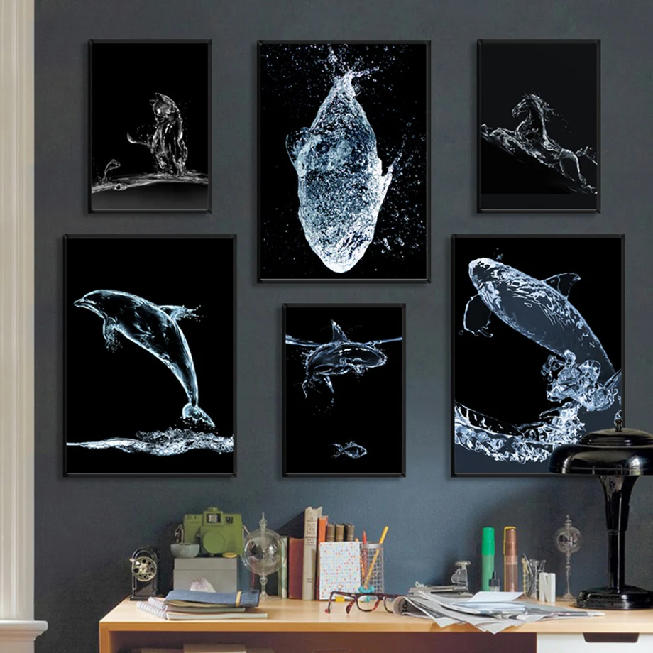 Cat Fish Horse Sperm Whales Dolphin Water Wall Art Canvas Painting Nordic Posters And Prints Wall Pictures For Living Room Decor
Cat Fish Horse Sperm Whales Dolphin Water Wall Art Canvas Painting Nordic Posters And Prints Wall Pictures For Living Room Decor