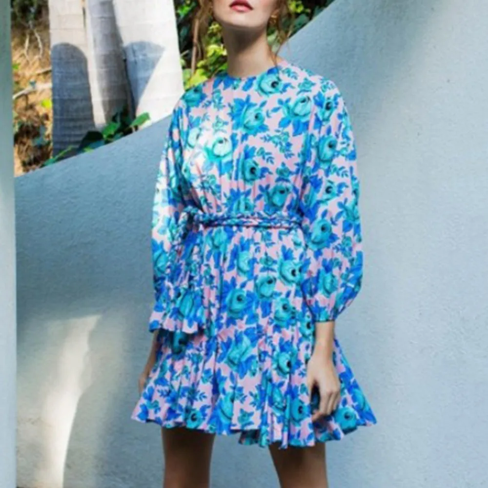 Women Fashion Floral Print O-Neck Lantern Long Sleeve Holiday Party Dress High Waist Lacing French Beach A-Line Mini Dresses
Women Fashion Floral Print O-Neck Lantern Long Sleeve Holiday Party Dress High Waist Lacing French Beach A-Line Mini Dresses