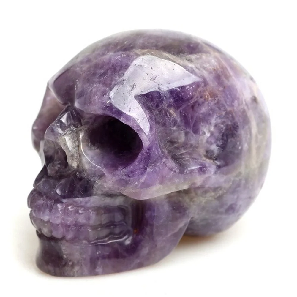 Healing Crystal Amethyst Skull Quartz Crystal Sculpture Natural Reiki Skull Gemstone Stone Home Collectible Figurines Decor
Healing Crystal Amethyst Skull Quartz Crystal Sculpture Natural Reiki Skull Gemstone Stone Home Collectible Figurines Decor