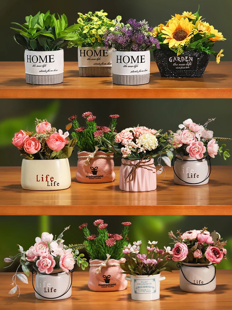Nordic creative simulation flower green plant potted ornaments small bonsai desktop decorations
Nordic creative simulation flower green plant potted ornaments small bonsai desktop decorations