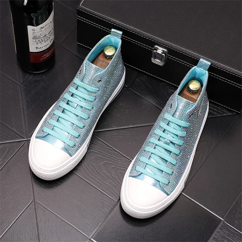 Новые дизайнерские Для мужчин с блестками Стразы с высоким верхом повседневные туфли на плоской подошве скейтборд толстая подошва кроссов...
Новые дизайнерские Для мужчин с блестками Стразы с высоким верхом повседневные туфли на плоской подошве скейтборд толстая подошва кроссов...