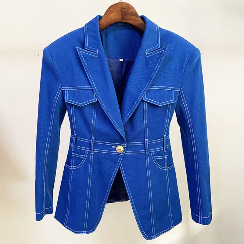 GALCAUR Blazer For Women Notched Collar Long Sleeve High Waist Tunic Loose Coat For Female Fashion Summer 2020 Fashion Tide
GALCAUR Blazer For Women Notched Collar Long Sleeve High Waist Tunic Loose Coat For Female Fashion Summer 2020 Fashion Tide