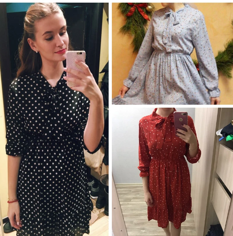 High Elastic Waist Dress Women Vintage Autumn Winter Dresses Chiffon Midi Casual Floral Long Sleeve Office Polka Ladies Vestidos
High Elastic Waist Dress Women Vintage Autumn Winter Dresses Chiffon Midi Casual Floral Long Sleeve Office Polka Ladies Vestidos