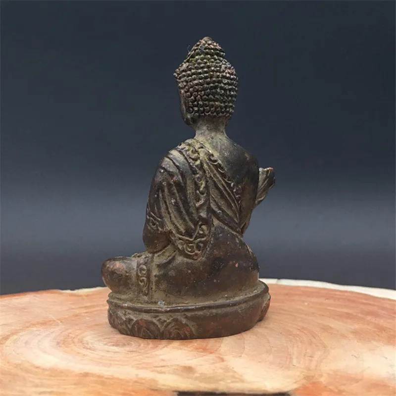 Ancient pure bronze Buddha statue Pharmacist ornament Sansheng antique vessel old Baopu Guanyin Bo | Дом и сад