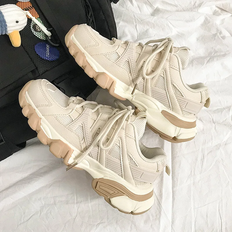 Women 2021 New Korean Casual Vulcanization Shoes Retroshoes Trend Luxury Sneakers Sports Footwear Tennis Platform Feminino Beige
Women 2021 New Korean Casual Vulcanization Shoes Retroshoes Trend Luxury Sneakers Sports Footwear Tennis Platform Feminino Beige