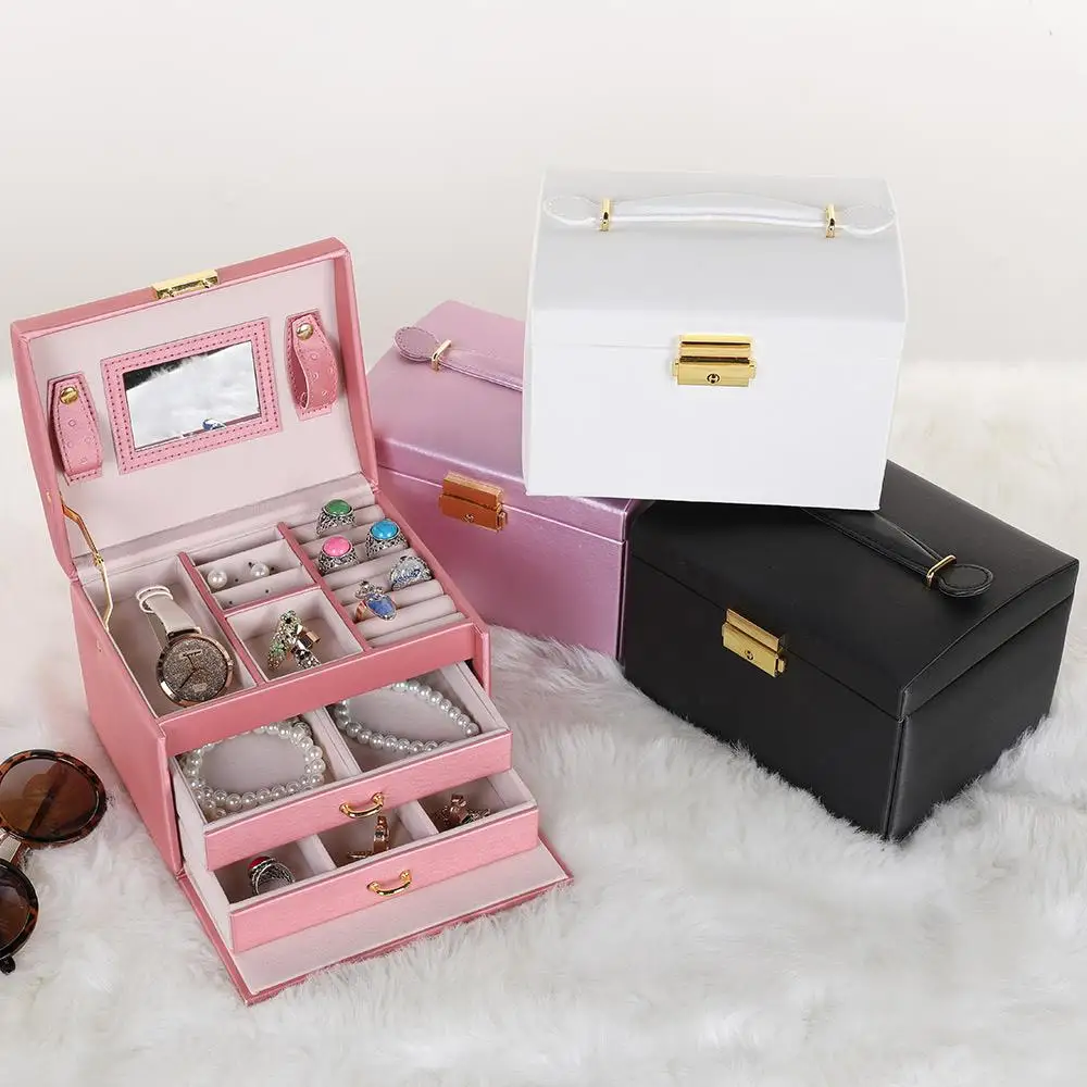 PU Jewelry Display Box Storage Jewelry Box Multi-Functional Accessories Jewelry Storage Box Fashion White Portable
PU Jewelry Display Box Storage Jewelry Box Multi-Functional Accessories Jewelry Storage Box Fashion White Portable