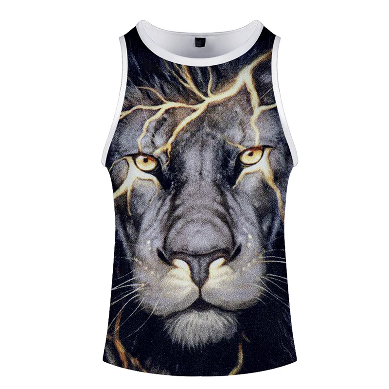 New Animal Lightning Lion Fashion 3d Bodybuilding Tank Tops Sleeveless Men Women Fitness Vest O-neck Casual Sport 3D Clothes 4XL
New Animal Lightning Lion Fashion 3d Bodybuilding Tank Tops Sleeveless Men Women Fitness Vest O-neck Casual Sport 3D Clothes 4XL