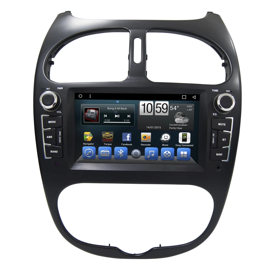 Автомобильный Dvd плеер Navirider для Peugeot 206 Восьмиядерный процессор Android 10 Gps