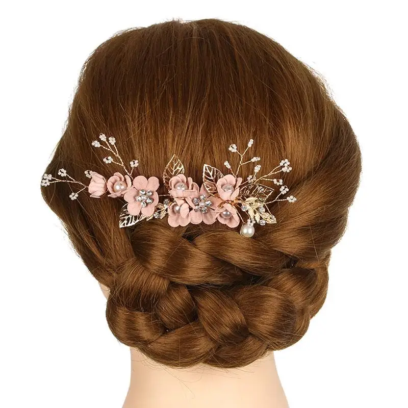 4 шт., цветочные гребни для волос, в форме леса 
4 шт., цветочные гребни для волос, в форме леса