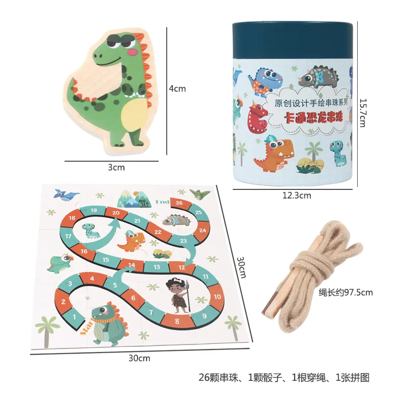 Fruit Dinosaur Wooden Building Blocks Beaded Toys for Children Baby Early Education Learning Cognitive Stringing Toy Wood Stack
Fruit Dinosaur Wooden Building Blocks Beaded Toys for Children Baby Early Education Learning Cognitive Stringing Toy Wood Stack