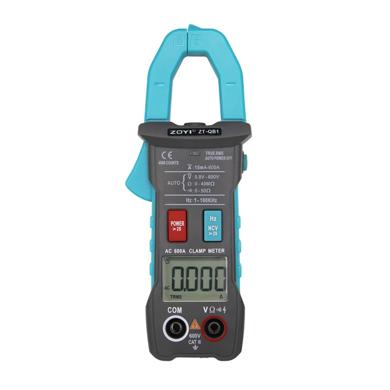 ZOYI digital Clamp multimeter ZT-QB1 4000 count True RMS Clamp meter AC DC voltmeter AC Ammeter Resistance Frequency tester
ZOYI digital Clamp multimeter ZT-QB1 4000 count True RMS Clamp meter AC DC voltmeter AC Ammeter Resistance Frequency tester
