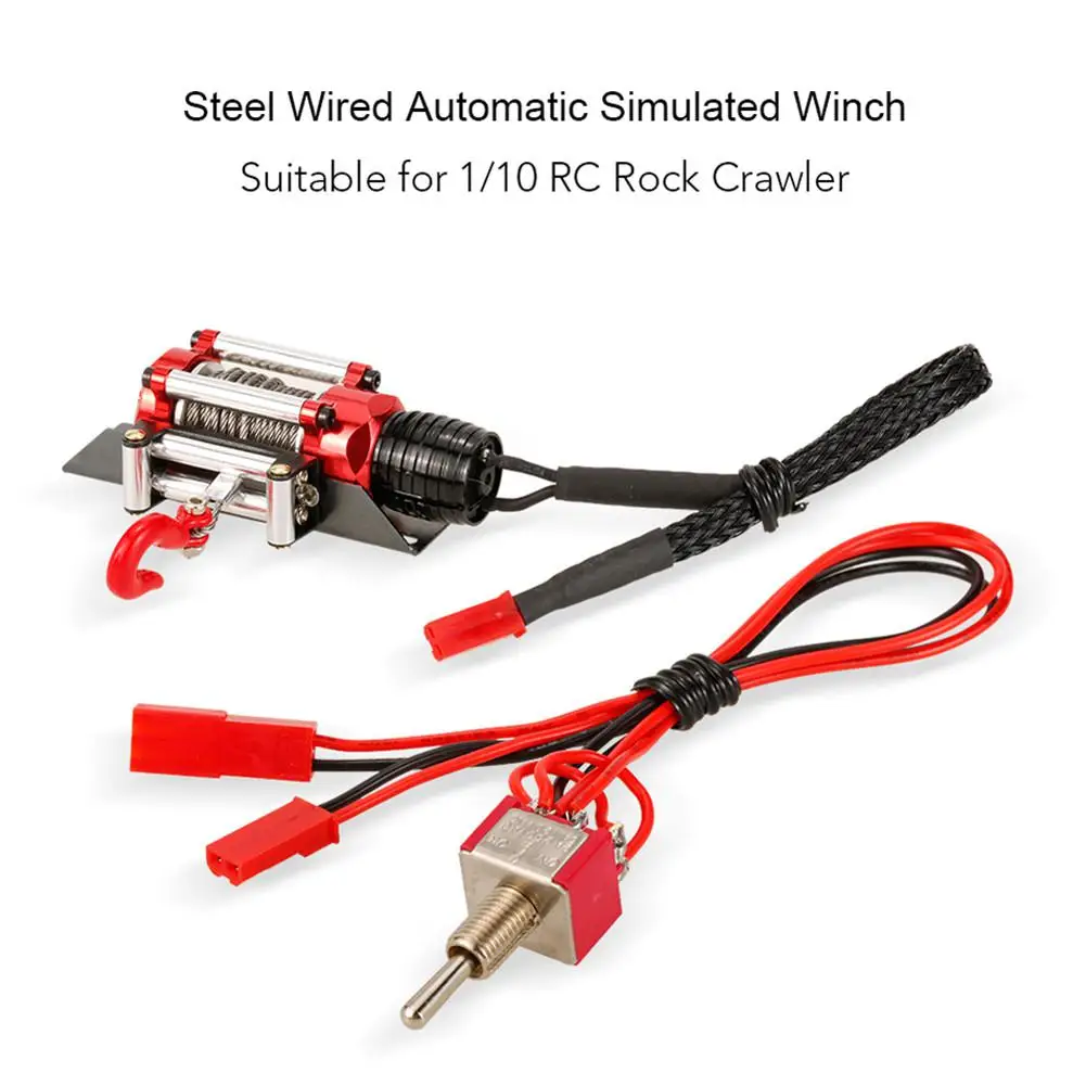 Metal Steel Wired Automatic Simulated Winch Toy for 1/10 HSP Redcat HPI TAMIYA Axial SCX10 RC4WD D90 RC Car
Metal Steel Wired Automatic Simulated Winch Toy for 1/10 HSP Redcat HPI TAMIYA Axial SCX10 RC4WD D90 RC Car
