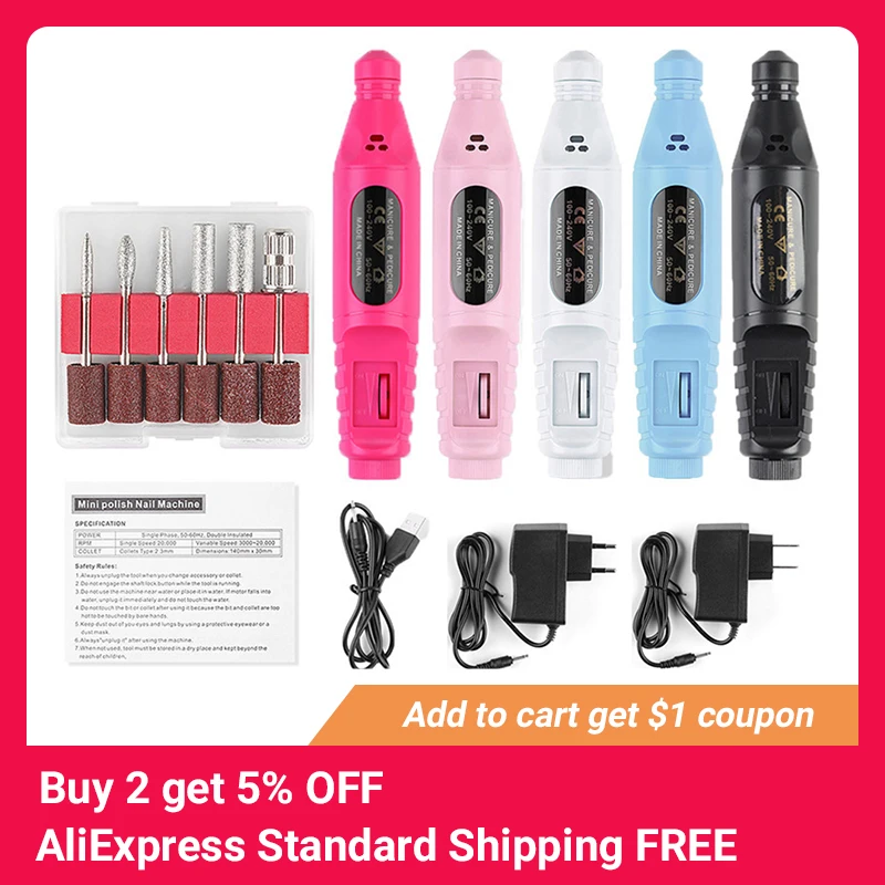 1 Set Professional Electric Nail Drill Machine Manicure Machine Pedicure Drill Set Ceramic Nail File Nail Drill Equipment Tools
1 Set Professional Electric Nail Drill Machine Manicure Machine Pedicure Drill Set Ceramic Nail File Nail Drill Equipment Tools