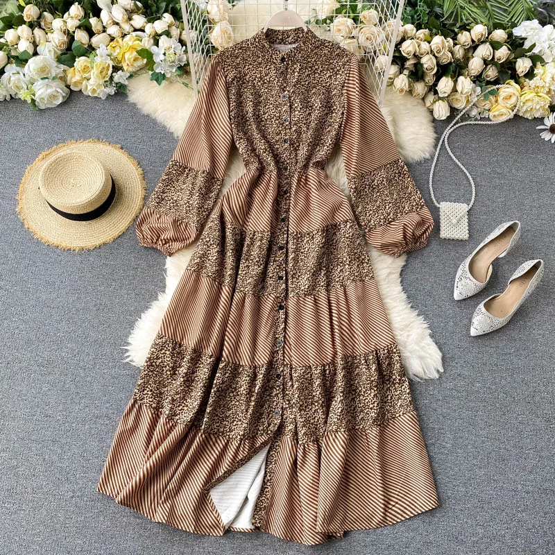 Women's Long Sleeve Elegant Dress Women Robe Femme Floral Printed O-Neck Blouse Vintage Dresses Office Ladies Vestidos
Women's Long Sleeve Elegant Dress Women Robe Femme Floral Printed O-Neck Blouse Vintage Dresses Office Ladies Vestidos