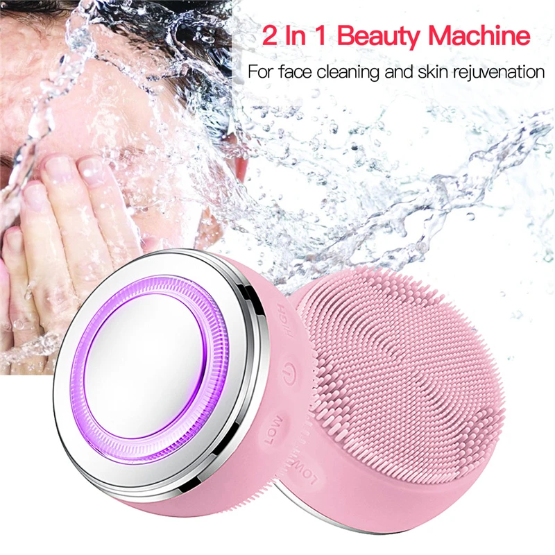 2 in1 LED Light Silicone Heating Face Cleanser Massage Facial Cleaning Skin Scrub Washing Brush Skin Care Cleaner Massager Tools
2 in1 LED Light Silicone Heating Face Cleanser Massage Facial Cleaning Skin Scrub Washing Brush Skin Care Cleaner Massager Tools
