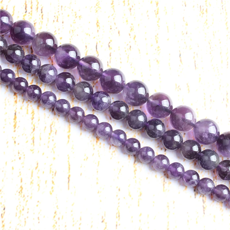 4 6 8 10 12 mm Amethyst Beads Natural Stones Round Loose Beads For Jewelry Making Bracelet Necklace Diy 
4 6 8 10 12 mm Amethyst Beads Natural Stones Round Loose Beads For Jewelry Making Bracelet Necklace Diy
