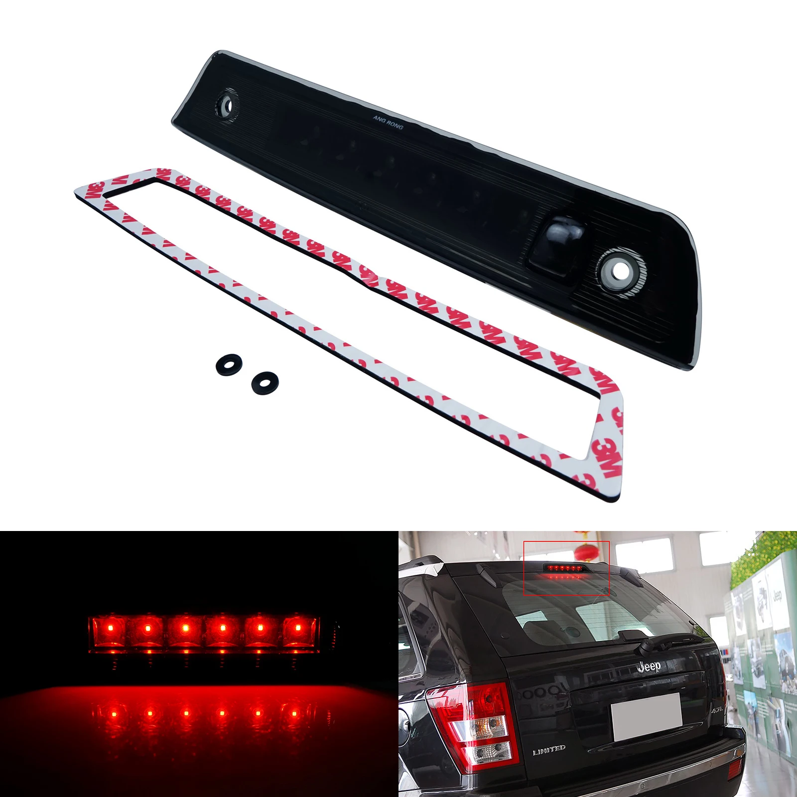 ANGRONG 1x LED High Level Brake Light Black Smoked Lens For Jeep Grand Cherokee MK III 05-10
ANGRONG 1x LED High Level Brake Light Black Smoked Lens For Jeep Grand Cherokee MK III 05-10