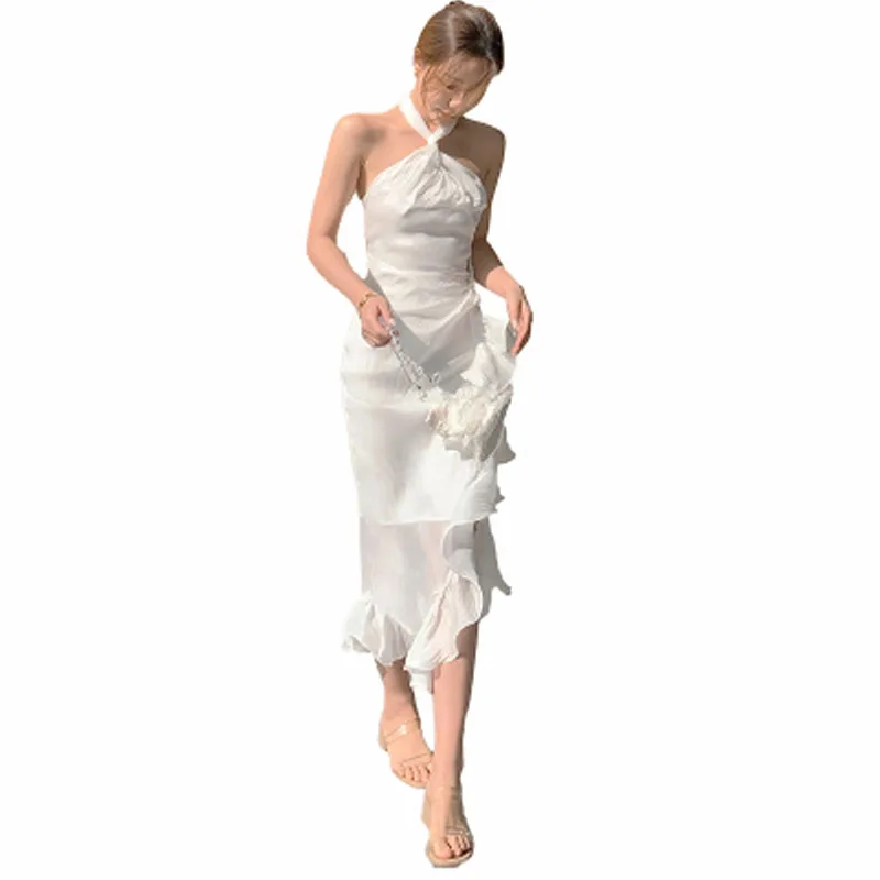 2021 Spring Female Loose Casual Solid Color Single Breasted Sleeveless Minimalist Halter Ruffles Trumpet Ladies Dress NRJ8775#
2021 Spring Female Loose Casual Solid Color Single Breasted Sleeveless Minimalist Halter Ruffles Trumpet Ladies Dress NRJ8775#