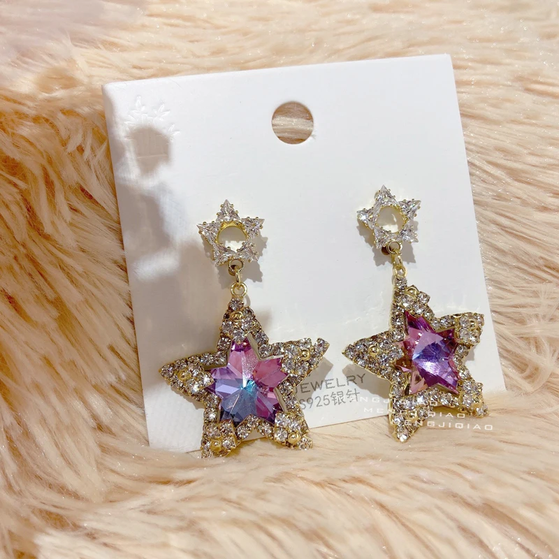 MENGJIQIAO Korean Fashion Colorful Crystal Star Dangle EarringsFor Women Girls Full Rhinestone Boucle D'oreille Jewelry Gifts
MENGJIQIAO Korean Fashion Colorful Crystal Star Dangle EarringsFor Women Girls Full Rhinestone Boucle D'oreille Jewelry Gifts