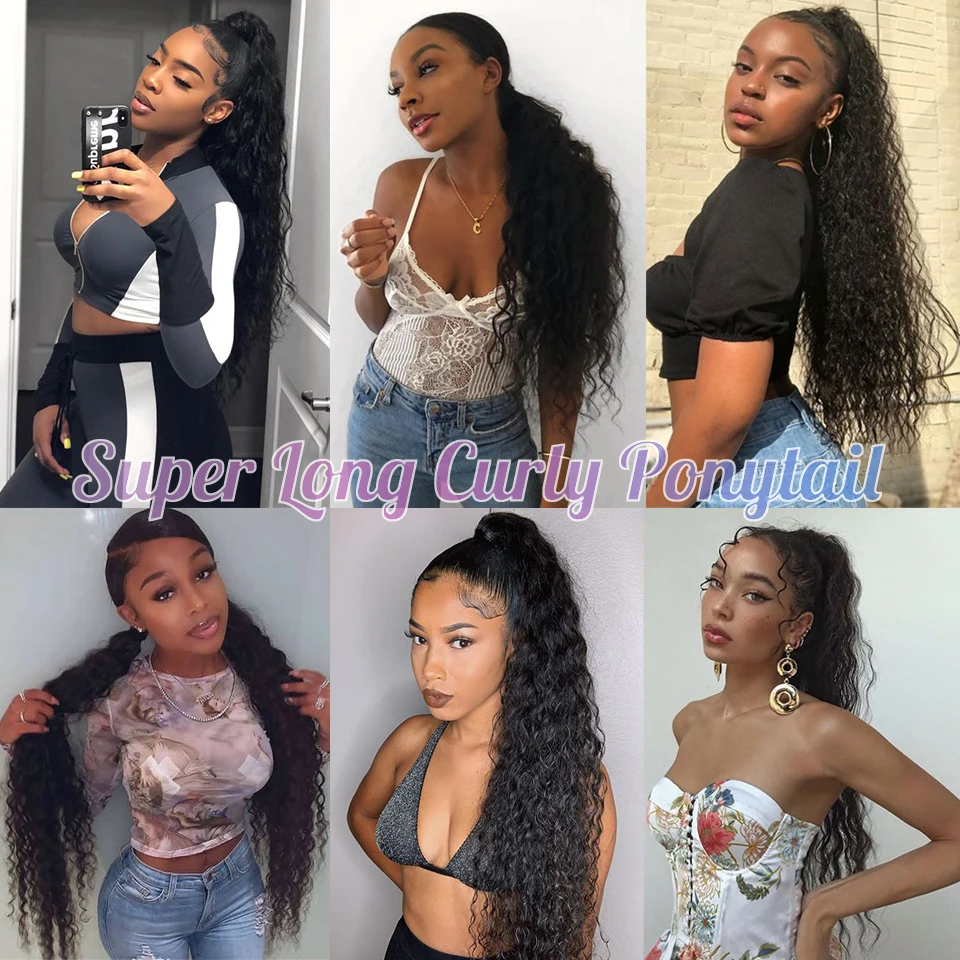 BUQI 80CM Long Curly Fake Hair Pieces Drawstring Ponytail Black Synthetic High Temperature Fiber Hair Extensions for Women
BUQI 80CM Long Curly Fake Hair Pieces Drawstring Ponytail Black Synthetic High Temperature Fiber Hair Extensions for Women