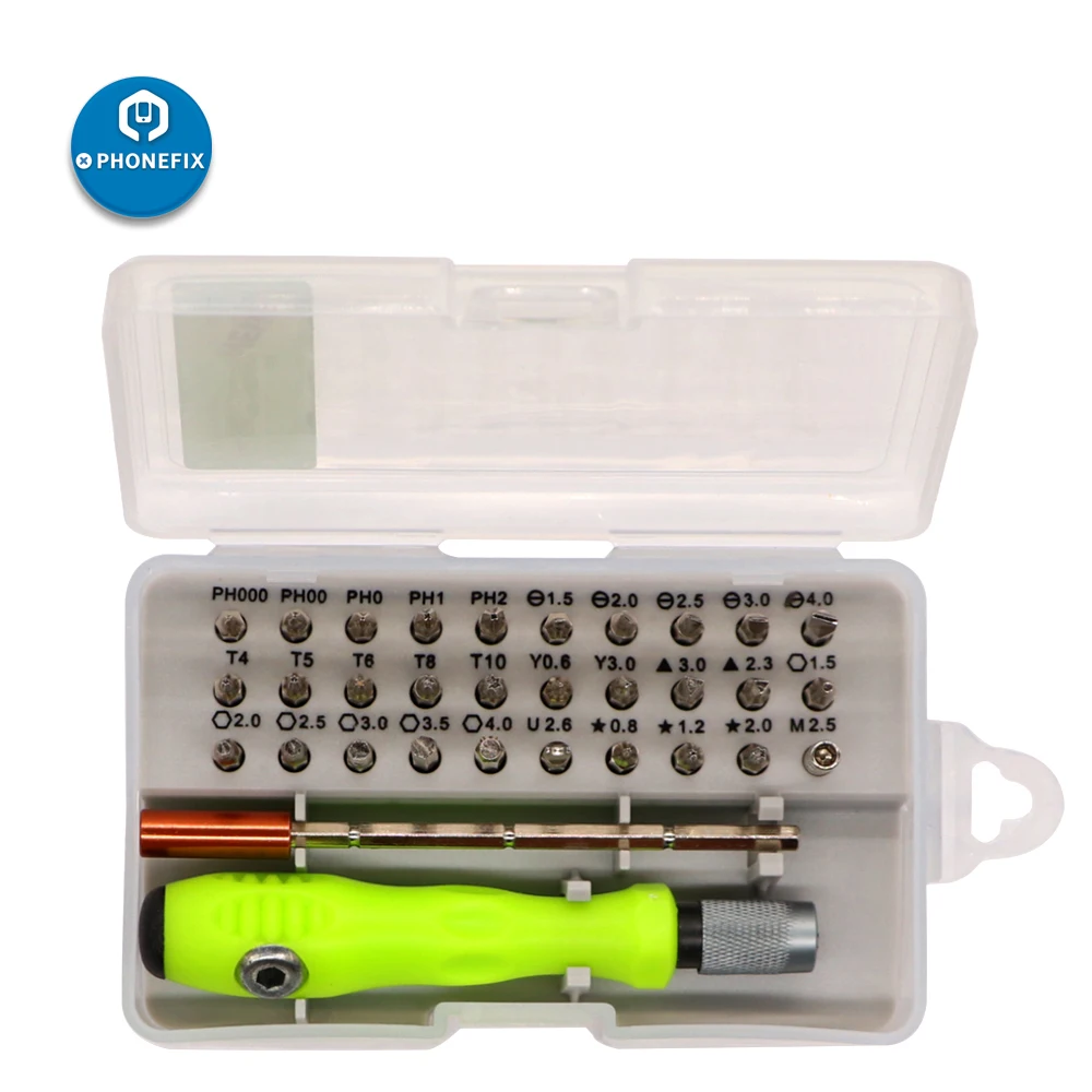 32 In 1 Screwdriver Set Precision Magnetic Screw Driver Multi Bit Hand Tools Kit Mobile Phone Tablets PC Camera Repair Tools
32 In 1 Screwdriver Set Precision Magnetic Screw Driver Multi Bit Hand Tools Kit Mobile Phone Tablets PC Camera Repair Tools