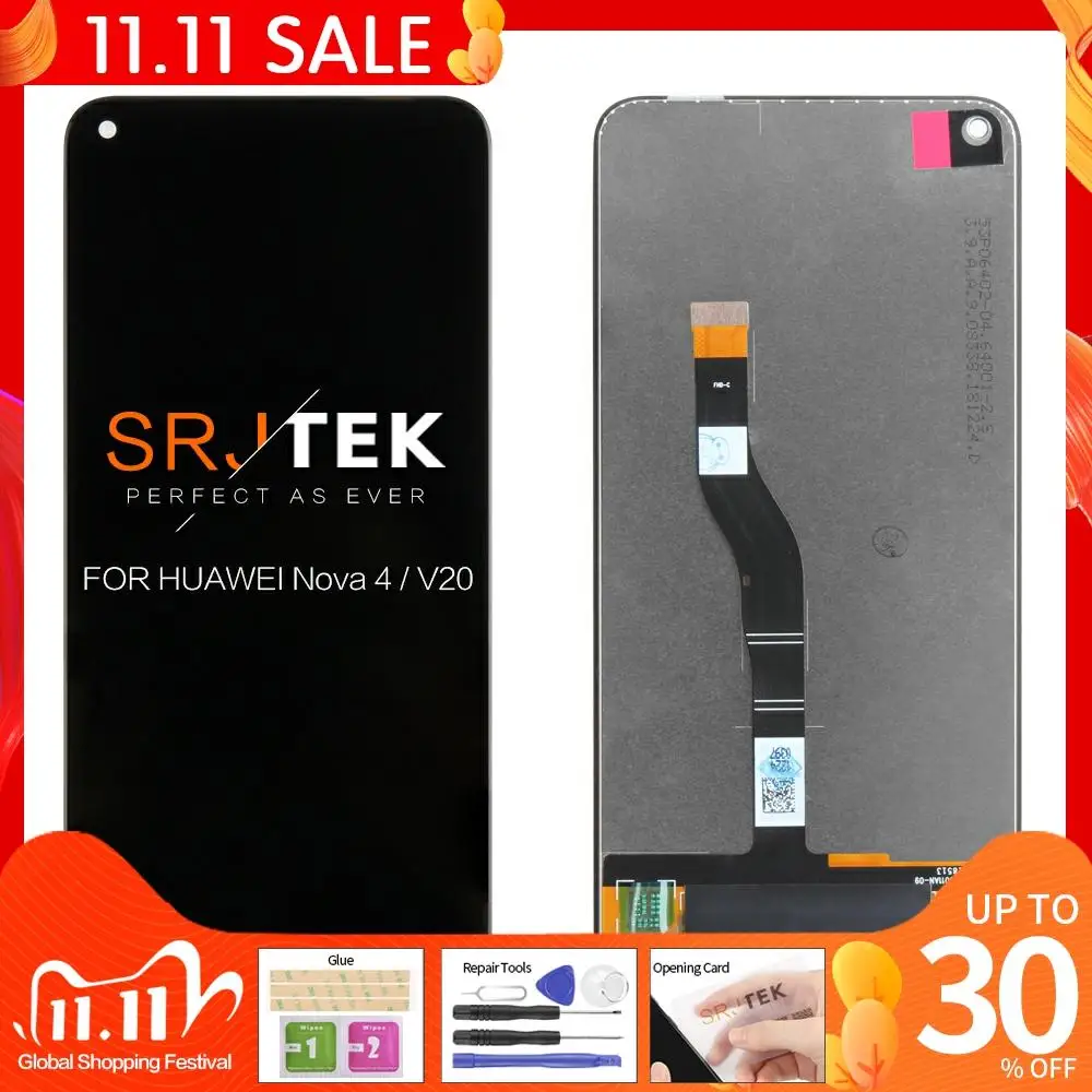 Original 6.4" LCD For Huawei Nova 4 LCD V20 Display Screen Touch Panel Digitizer Assembly VCE-AL00 Huawei Honor View 20 Display
Original 6.4" LCD For Huawei Nova 4 LCD V20 Display Screen Touch Panel Digitizer Assembly VCE-AL00 Huawei Honor View 20 Display