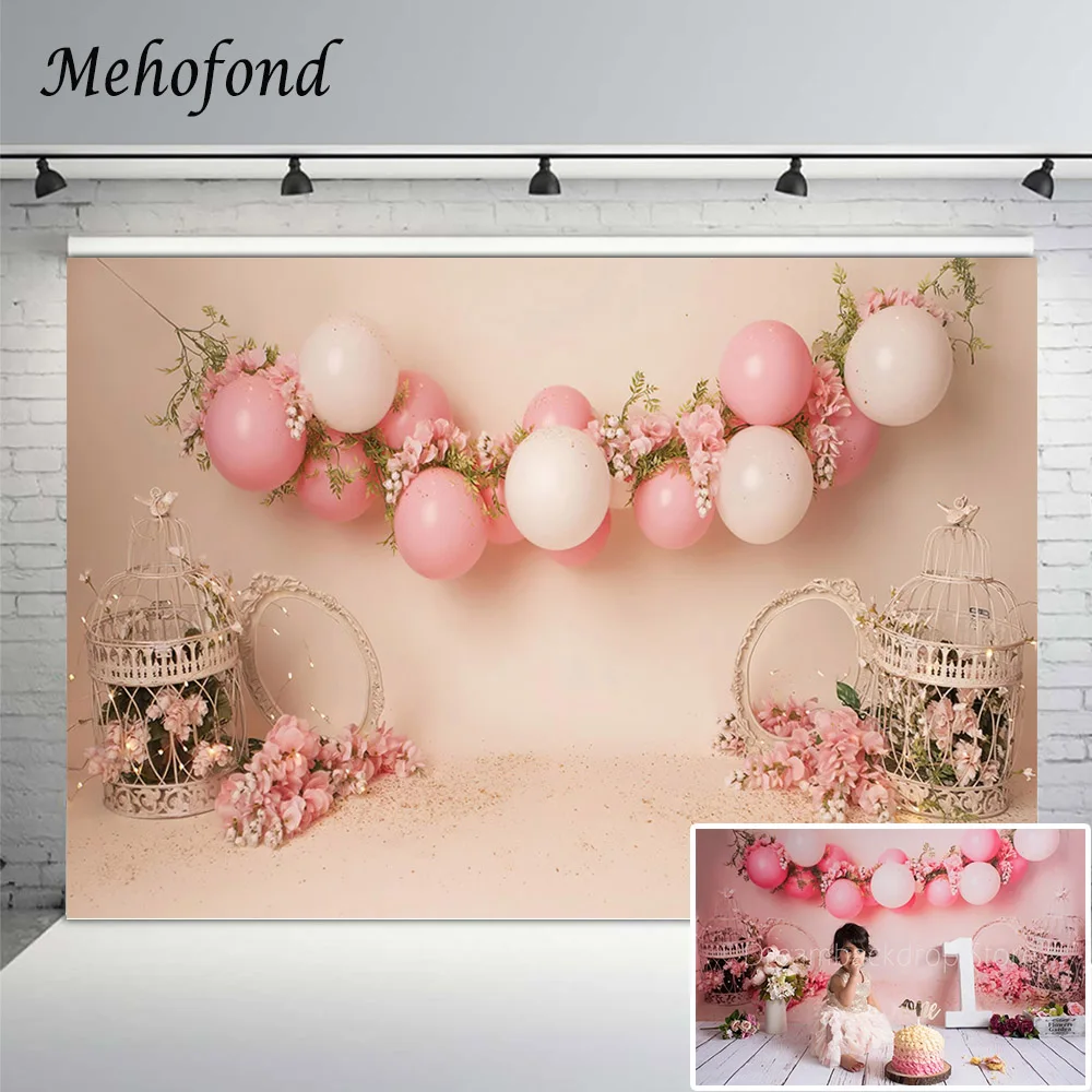 Mehofond Cake Smash Backdrop Flowers Pink Balloon Decor Background Newborn Baby Birthday Portrait Photography Photo Booth Poster
Mehofond Cake Smash Backdrop Flowers Pink Balloon Decor Background Newborn Baby Birthday Portrait Photography Photo Booth Poster