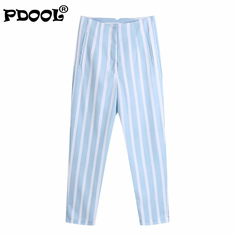 Women 2021 New Chic Fashion Side Flax Pockets Stripe Pants Vintage High Waist Zipper Female Trousers
Women 2021 New Chic Fashion Side Flax Pockets Stripe Pants Vintage High Waist Zipper Female Trousers