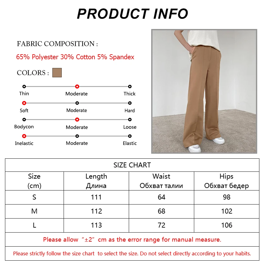 OOTN Khaki Trousers Casual Women Pants 2021 Summer Office Ladies Pleated Long Pants Pocket Middle Waist Solid Wide Leg Pants
OOTN Khaki Trousers Casual Women Pants 2021 Summer Office Ladies Pleated Long Pants Pocket Middle Waist Solid Wide Leg Pants