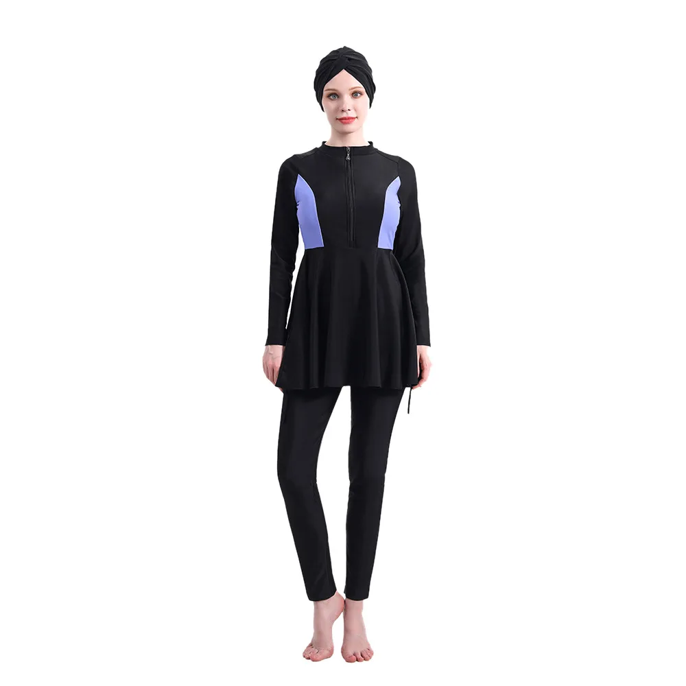 Исламское длинное платье и брюки, купальник Burkini, сдержанный купальник для серфинга, спортивный костюм для плавания 
Исламское длинное платье и брюки, купальник Burkini, сдержанный купальник для серфинга, спортивный костюм для плавания