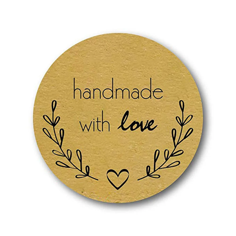 500 Pcs/roll Natural Handmade With Love Kraft Paper Stickers Round Adhesive Labels Baking Scrapbooking Wedding Party Decors
500 Pcs/roll Natural Handmade With Love Kraft Paper Stickers Round Adhesive Labels Baking Scrapbooking Wedding Party Decors