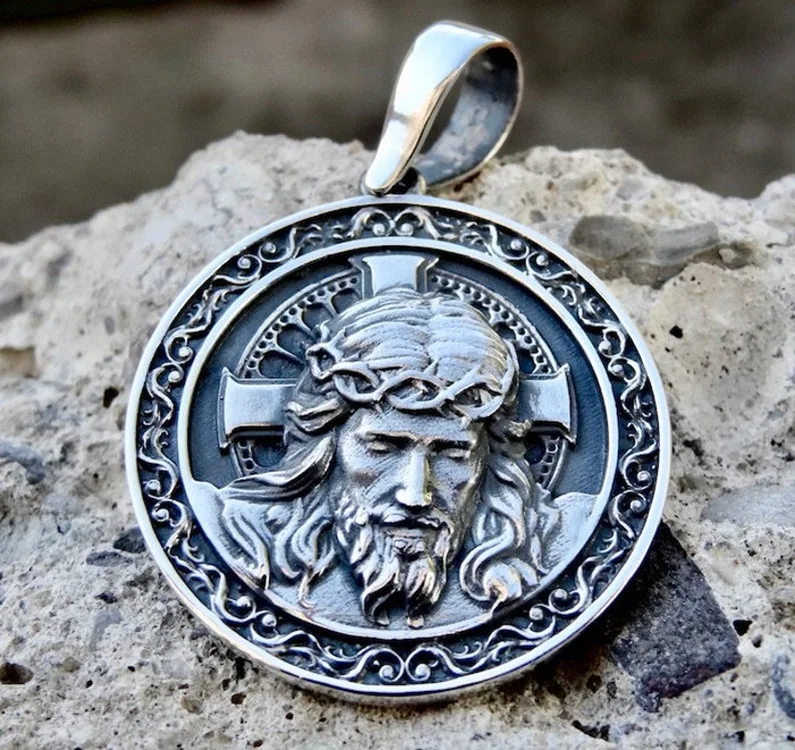 Vintage Fashion New Jesus Round Necklace Pattern Pendant for Men Women Punk Party Religion Jewelry Gifts
Vintage Fashion New Jesus Round Necklace Pattern Pendant for Men Women Punk Party Religion Jewelry Gifts