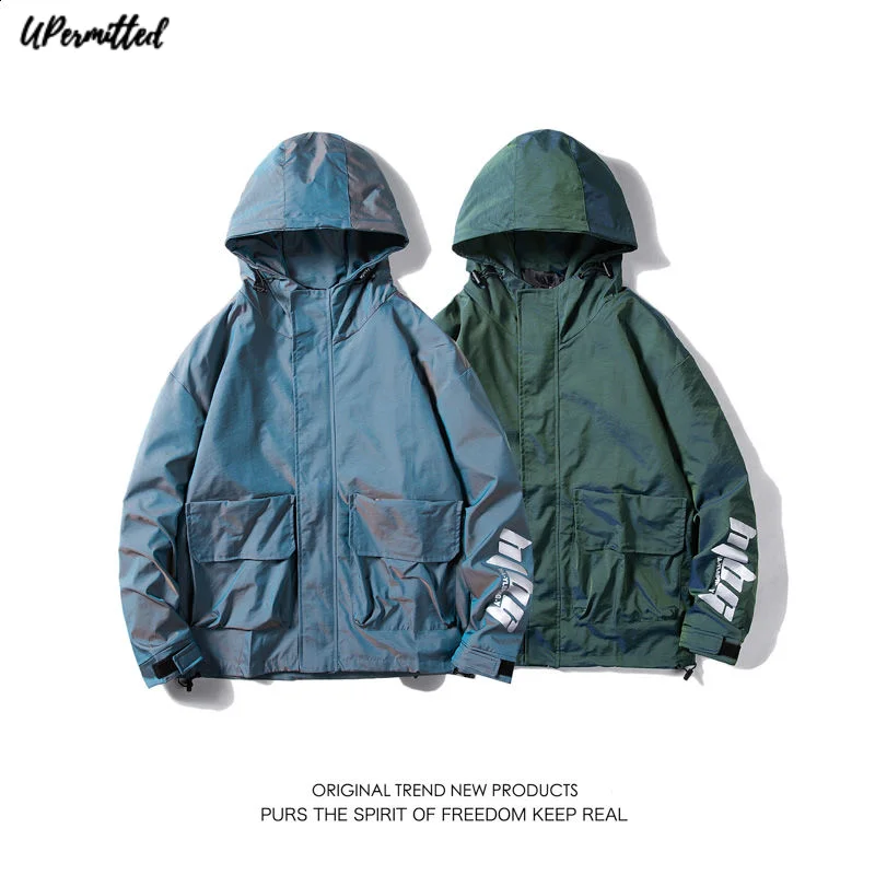 Men's Trip hooded Jacket 2022 Spring Autumn New Multi Pocket Casual Loose Windbreaker Men Reflection Outdoor Frivolous Clothing
Men's Trip hooded Jacket 2022 Spring Autumn New Multi Pocket Casual Loose Windbreaker Men Reflection Outdoor Frivolous Clothing