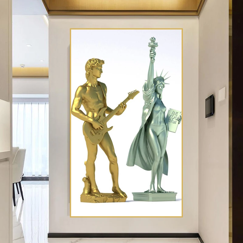 David Statue And The Statue Of Liberty Canvas Painting Wall Art Print Posters Figure Pictures For Living Room Home Decor Mural
David Statue And The Statue Of Liberty Canvas Painting Wall Art Print Posters Figure Pictures For Living Room Home Decor Mural